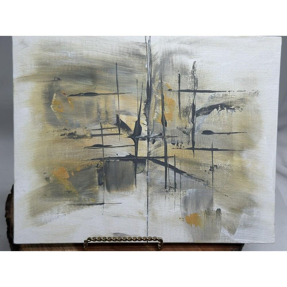 Abstract Mini Oil Painting On Canvas Unframed Great Design